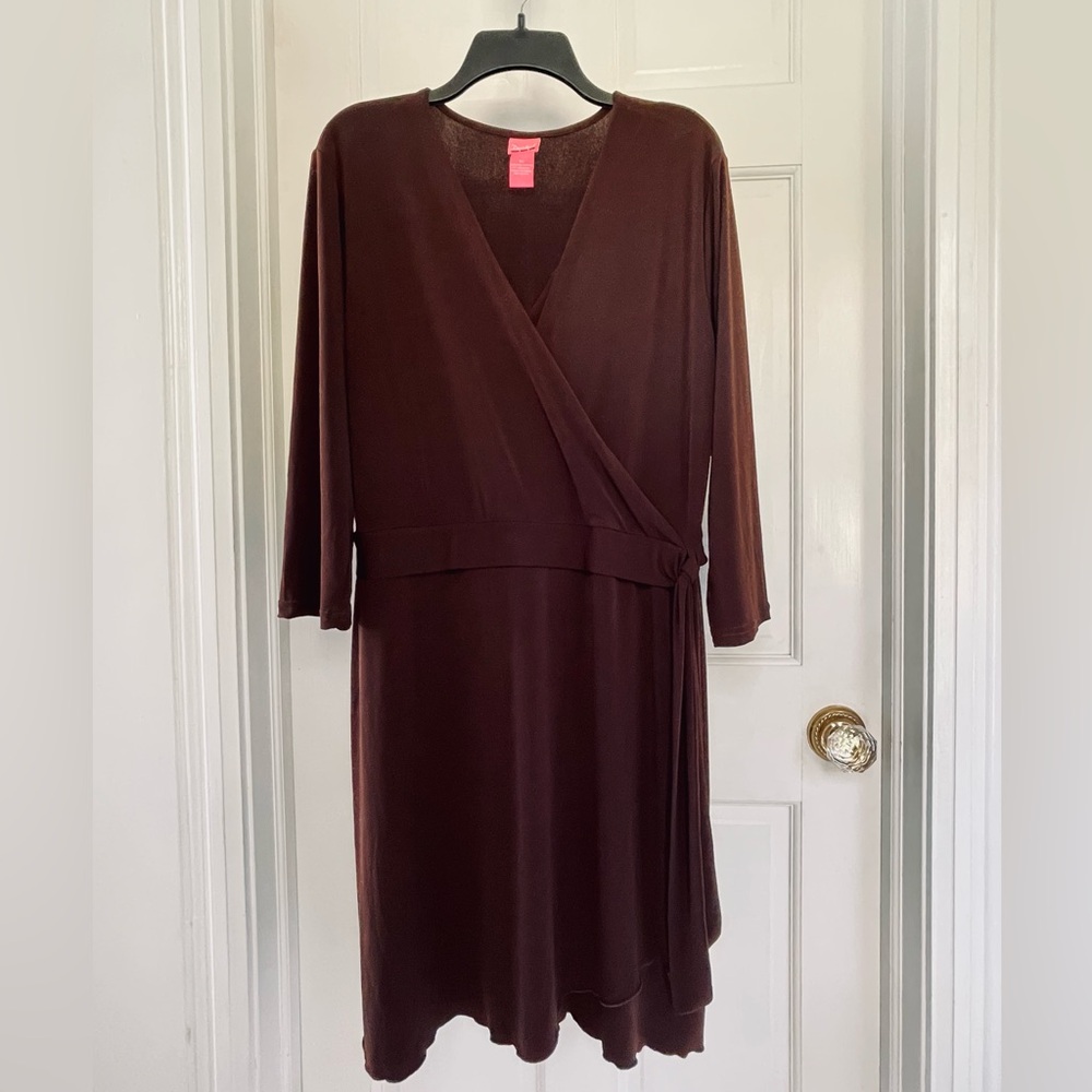 Dark chocolate, brown dress size extra large by Du Jour